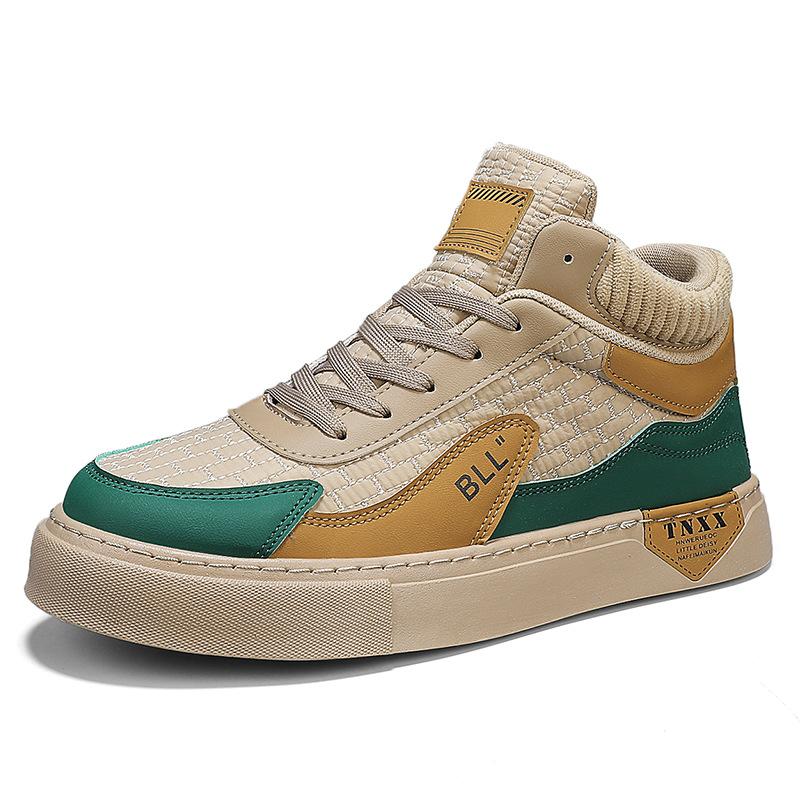 

Осенние мужские кроссовки с высоким верхом, новые дышащие повседневные уличные универсальные кроссовки на платформе для мужчин 44 хаки