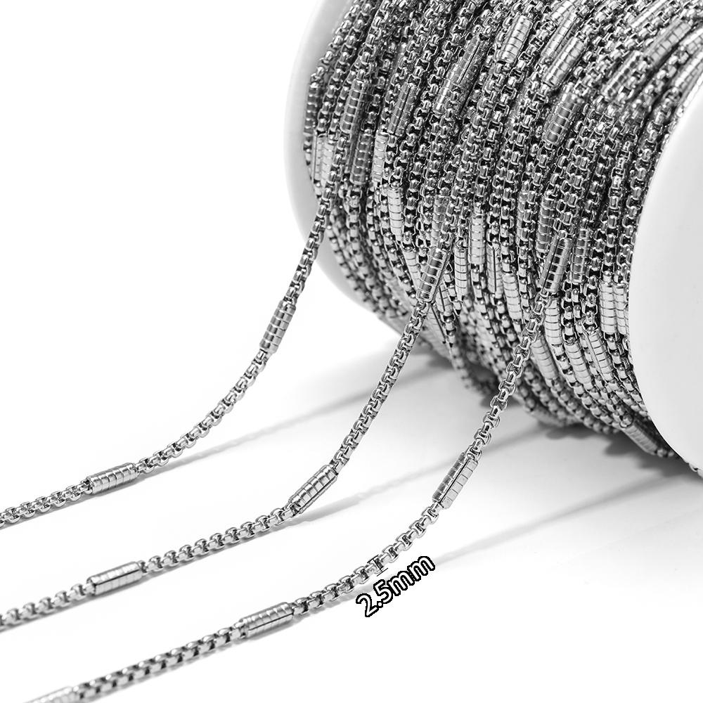 

1 Meter Stainless Steel Gold Box Tube Cable Chains for DIY Necklaces Jewelry Earrings Making Bracelet Findings Supplies Bulk