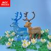MOC Bricks Animal Reindeer Deer Elk Christmas Gift Accessories Assembled Educational Buliding Blocks  Kids Toys