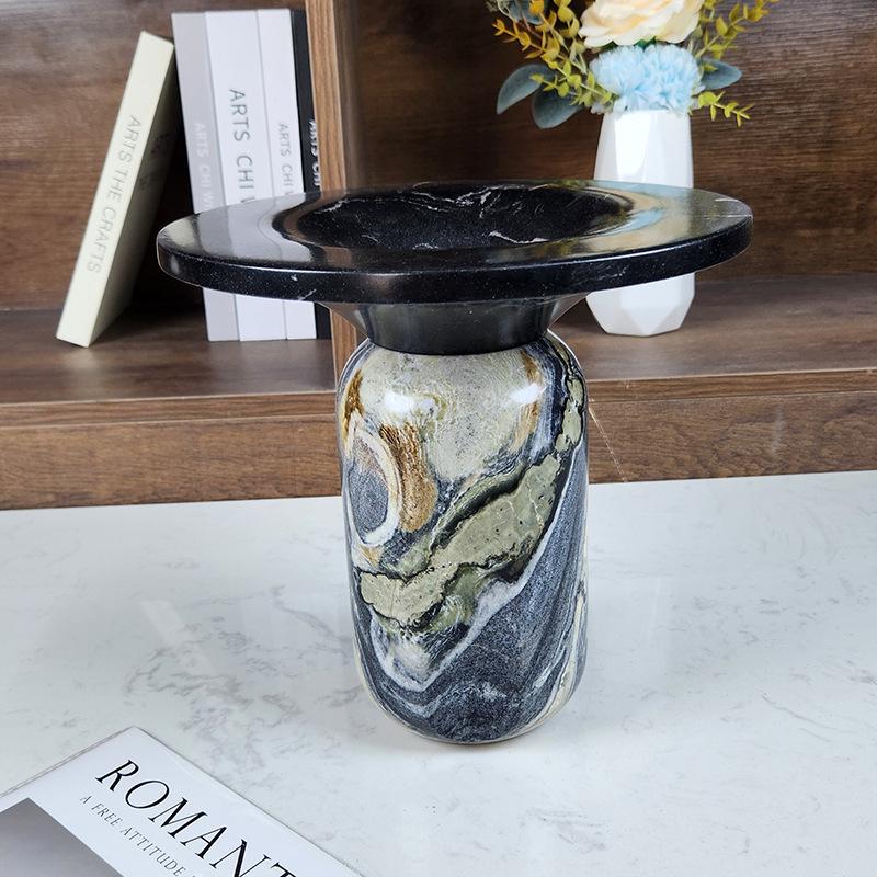 Meibao Geometrisk Marmorvas för Blomsterarrangemang - Hem-, Hotell- eller Showroomdekor