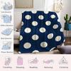 Dunkelblaue Pünktchen Flanelldecke Warm Weich Halloween Weihnachten Sofa Warm Gemütlich Dekorative Deko Geschenk Für Alle Jahreszeiten