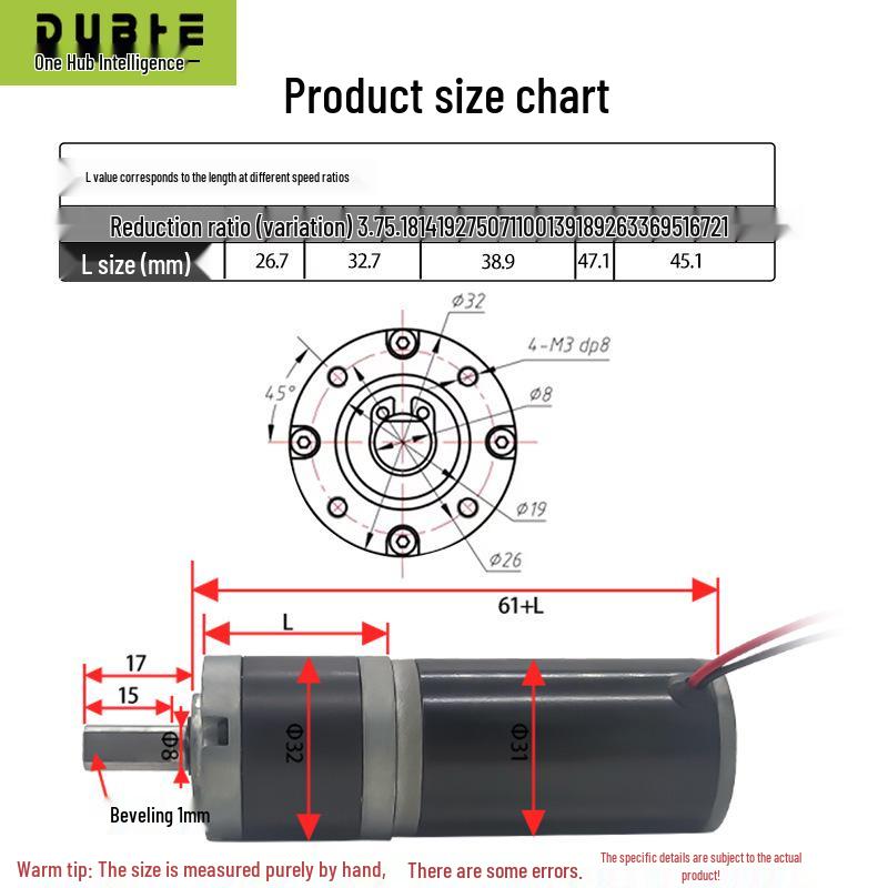 32-31ZY High Torque 12V/24V Planetary DC Gear Motor: Low Speed, Speed-Regulated Miniature