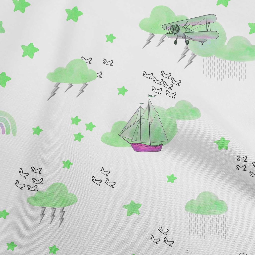 oneOone Cotton Flex Light Gray Fabric Kids Craft Projects Decor Fabric Printed By The Yard 40 Inch