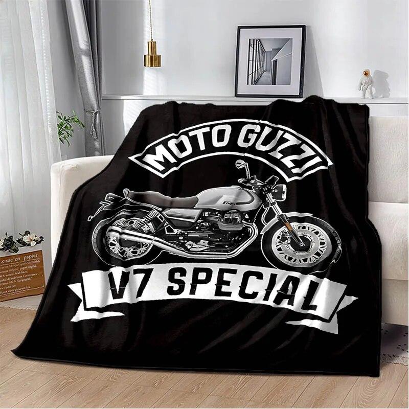 

Guzzi motorcycle logo printed blanket children s warm blanket soft and comfortable blanket home travel blanket birthday gift