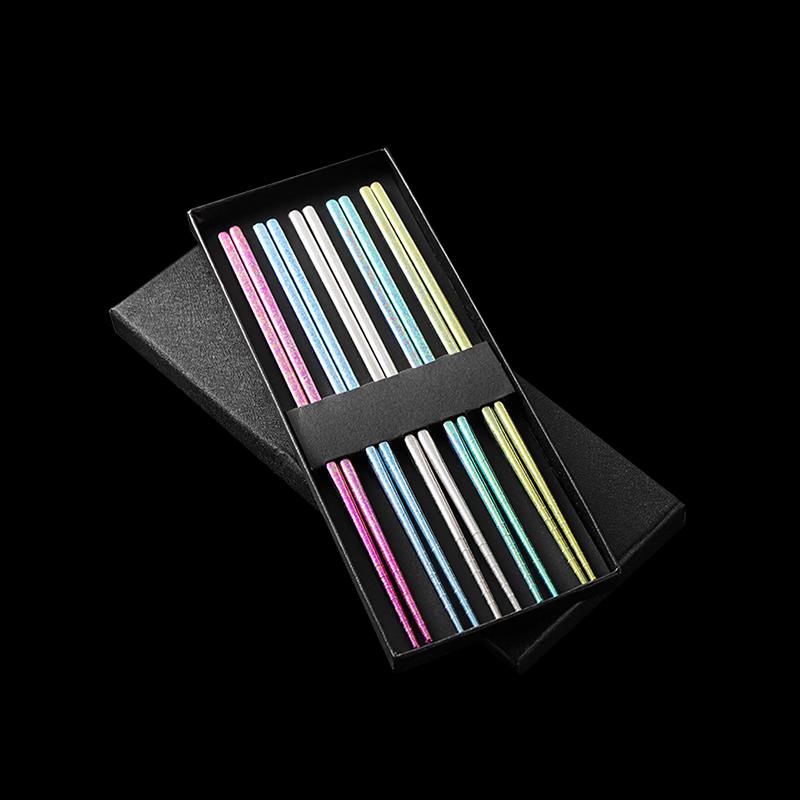 LUVHOO Pure Titanium 5-Color Chopsticks