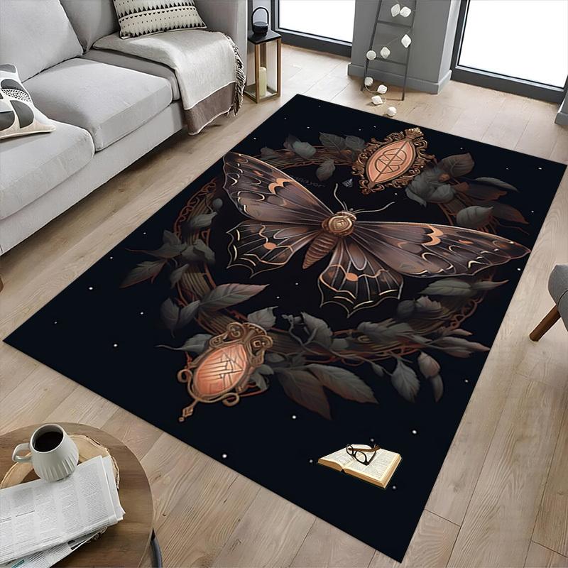 1pcButterflyArtworkCarpetAnti SlipPolyesterFloorMatforoffice,Bedroom