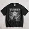 Tummy Hurts Shirt, Medieval Knight Storm Graphic Tee, Dark Fantasy Meme, Funny Stomach Ache Gift, Gothic Humor Top