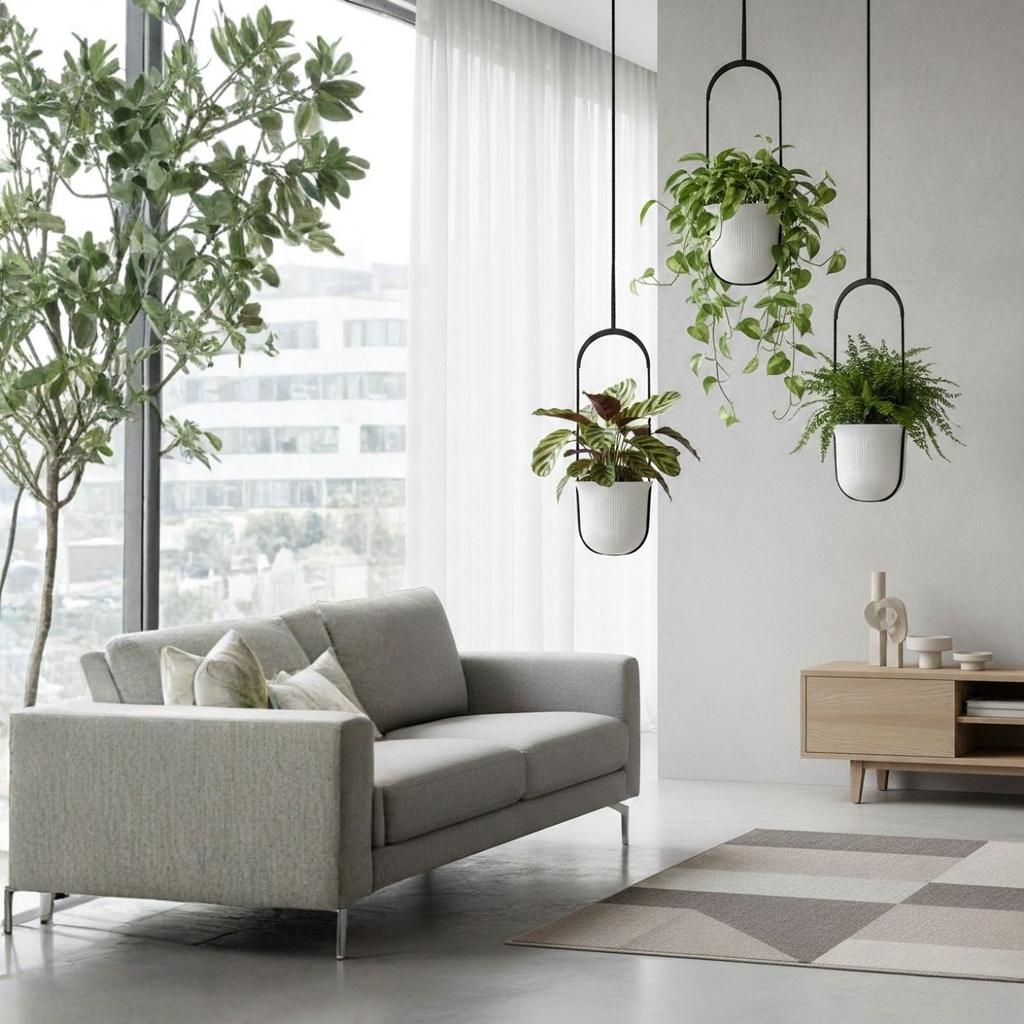 Aera Hang Recycled Cream Hanging Pot 17.9 Cm