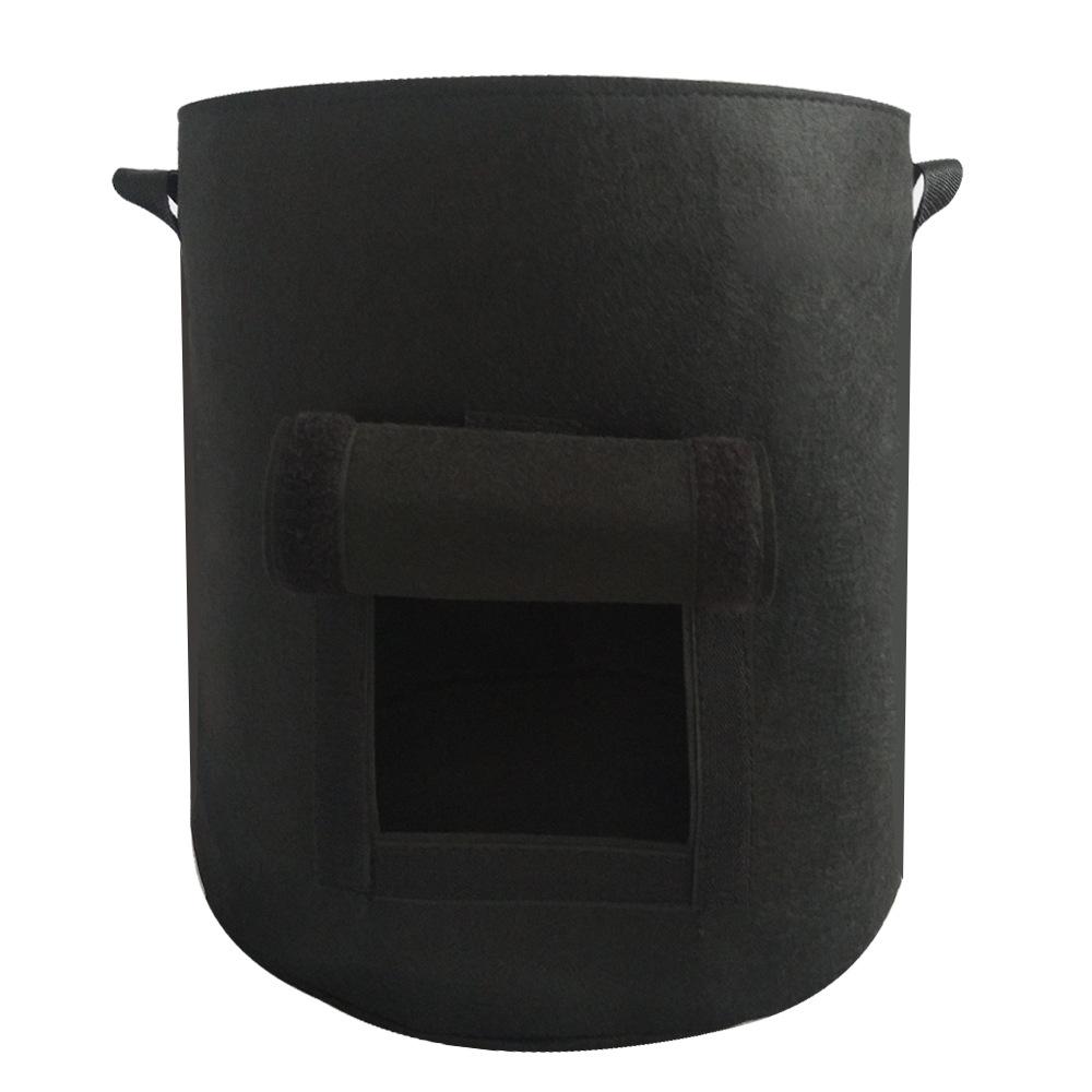 Reusable Non-Woven Felt Planting Bag with Harvest Window for Vegetables
