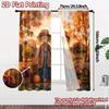 2pcs, 2D FLAT PRINTING Curtains (Without Rod) Harvest Friends Contemporary Popular Curtains Durable 100% Polyester Fabric