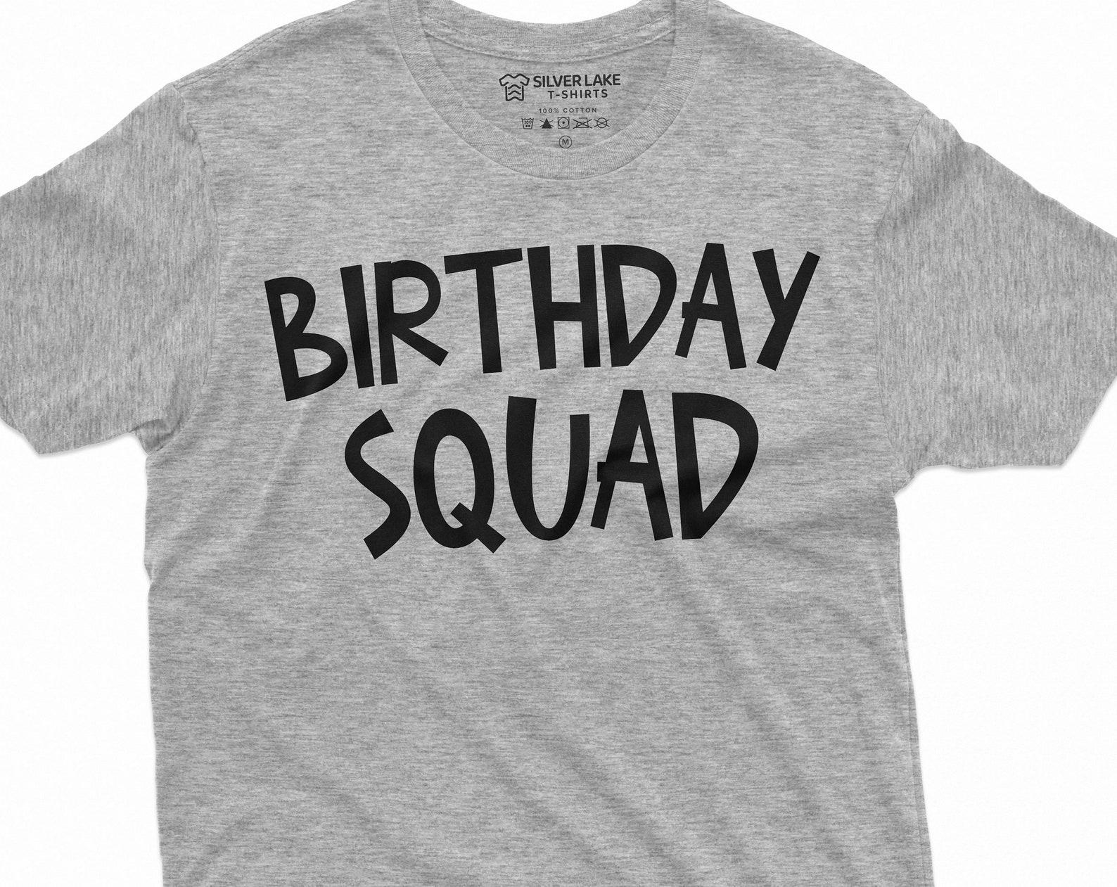 Birthday squad T-shirt bday celebration team tee shirt Birthday gift friend tee shirt squad shirt 2XL