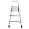3 Step Ladder Foldable Aluminium Alloy Non Slip 330lbs Capacity Multifunctional Portable Step Stool