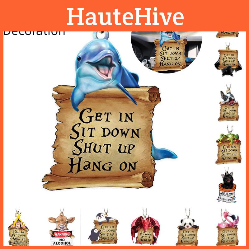 Acessório para Espelho Retrovisor de Carro Golfinho Decoração de Árvore de Natal Enfeite Pendurado Decoração de Casa Presente Material Acrílico