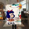 1PC Mafalda Print Flannel Blanket, High quality Comfortable for All Seasons, Home Decor, Warmth and Comfort, Perfect for Christmas Gifts 79