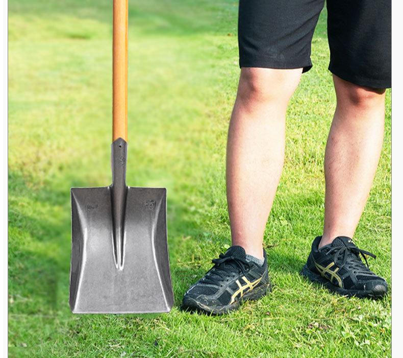Large Manganese Steel Gardening Shovel for Digging, Planting Trees, Flowers, Vegetables – Thickened Iron for Agricultural Use