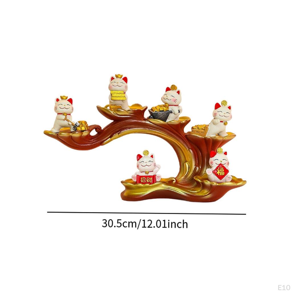 Posągi, Rzeźby Kotów z Żywicy, Szczęśliwe Ozdoby i Dekoracje Feng Shui Polecane do Sklepu