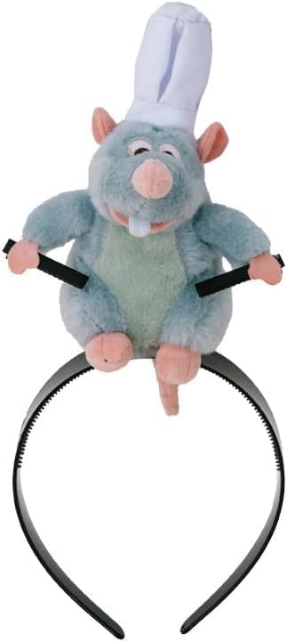 [Raineed] 2pcs Mouse Headband for Women - Ratatouille Hairband, Stylish Mouse Hair Accessory, Headband, Plush Toy, Cosplay Accessory, Anime, Cute, Par