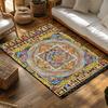 Tibetan Mandala Carpet Prayer Rug Floor Mat Persian Area Rug Home Decor Zen Buddhist Tapestry Living Room Bedroom Dorm