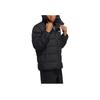 Adidas Solid Color Logo Print Zip-Up Hooded Down Jacket Men Outerwear Black HZ2597
