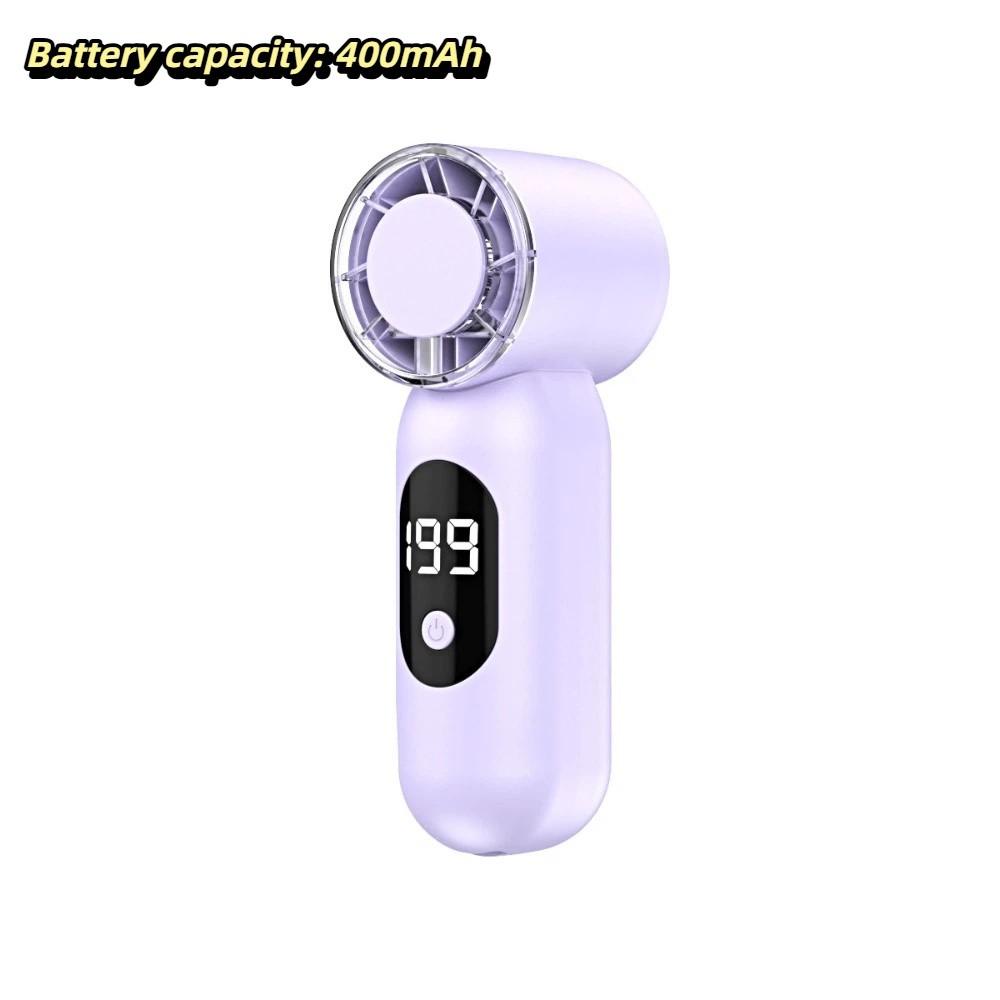 Compact Lightweight Portable High-Speed Turbo Fan for 5V/1A 400mAh Camping фиолетовый