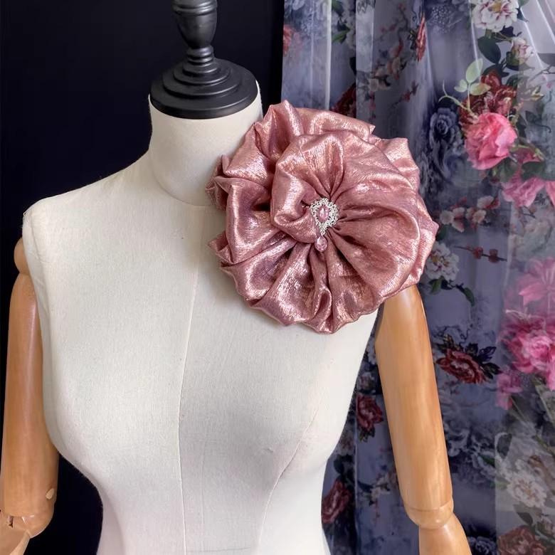 3D 15cm Manual Fabric Multi-layer Flower Brooches For Women Corsage Lapel Pins Fashion DIY Wedding Dress Clothes Accessories