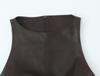 European-Style Spring 2026 Women's Puffy Leather Jumpsuit Dress