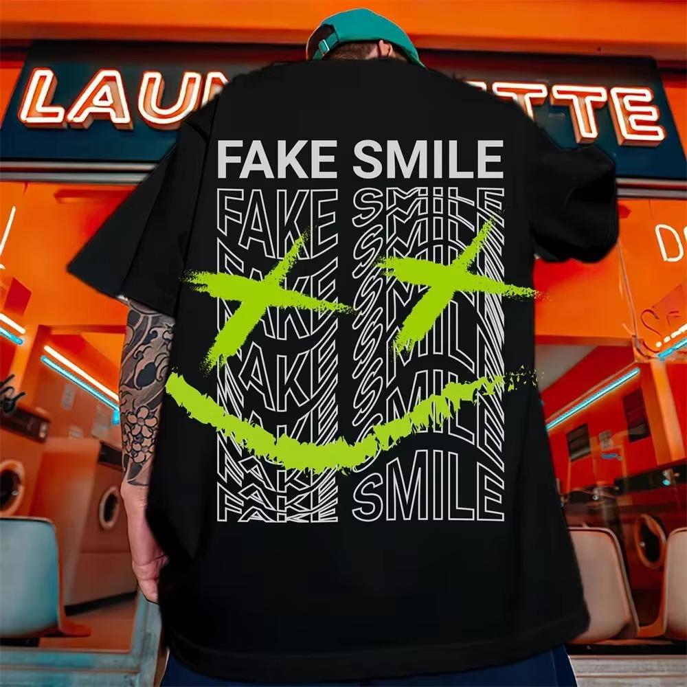 

Новая модная мужская футболка с 3D-принтом, футболка с коротким рукавом для мужчин, повседневная, верхняя уличная хип-хоп мужская одежда, свободные футболки больших размеров S чёрный