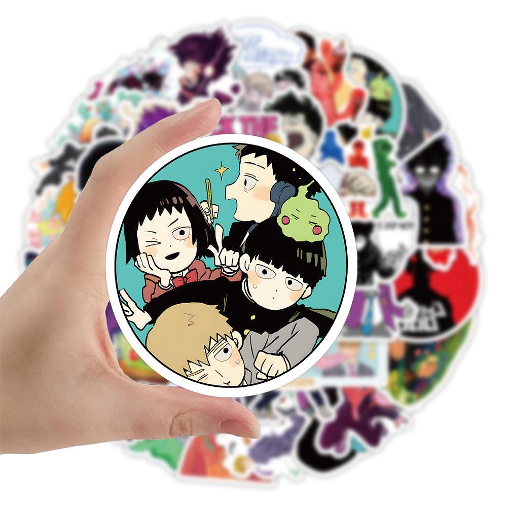 10/30/50pcs Anime Mob Psycho 100 Stickers Cool Mobu Saiko Hyaku Decals DIY Suitcase Helmet Skateboard Cartoon Decoration Sticker