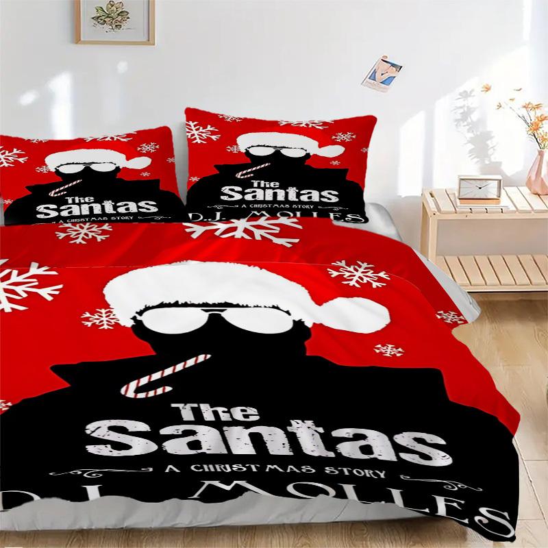 

3pcs A Christmas Story Duvet Cover Set, 1 Duvet Cover + 2 Pillowcases (No Insert), Cozy Bedding, Bedroom Set, Easy Care, Durable yy251103089 135x200cm