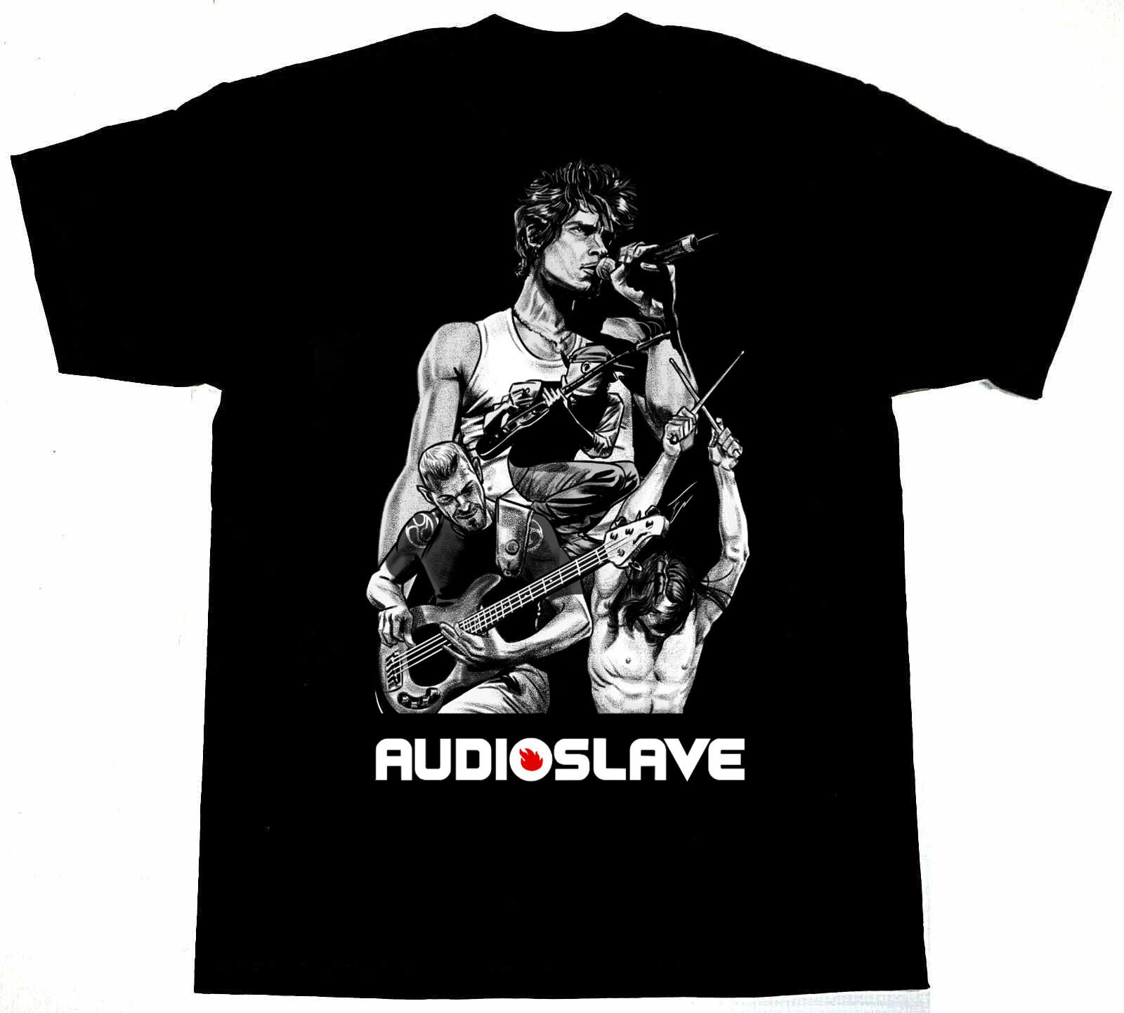 Retro Live In Concert Audioslave Band Shirt Classic Black Unisex S-5XL 1V0142 XXXXL