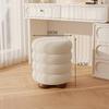 Modern Makeup Chair Leisure Ottomans Chair Wood Round Pulley Chair for Home Shoe Changing Stool Footstool