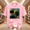 Dark Humor Frog Shark Graphic Funny Meme Tshirt Unisexs Clothing Fashion Tshirts Cotton Casual Short Sleeve T Shirts Streetwear