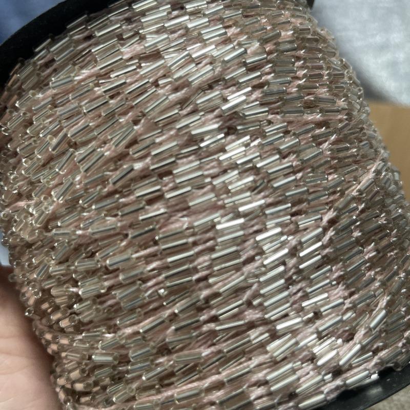 Reiskorn Bunte Paillettenkette Eine Rolle 200 Yards, Drahtperlen Bunte Doudou Perlen DIY Stricken & Häkeln