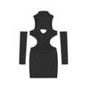 2024 Frühling/Sommer Europäisch & Amerikanisch Einfarbig Sexy Ausgeschnitten Neckholder Bodycon Bleistiftkleid