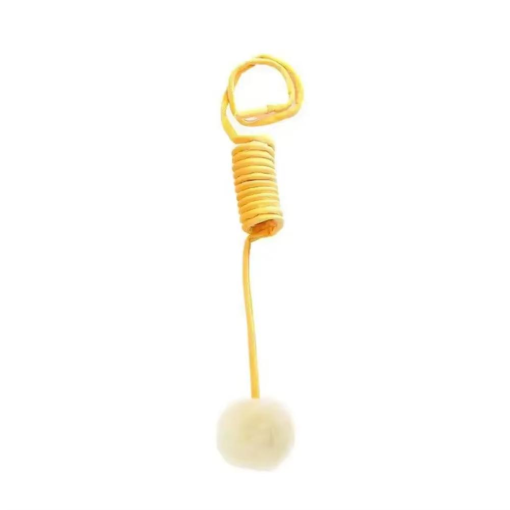 Interactive Cat Toy Funny Cat Stick Plush Spring Ball Self-Hey Hanging Door Kitten Toy Teaser Cat Wand With Bell Pet Accessories