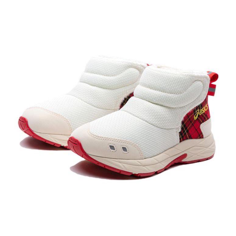 Asics Shock Absorbing Durable Mid-Top Casual Shoes Kids Casual Shoes White Red 1014A318-200