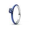 CopperDainty Thin Band Ring Colorful Enamel Heart Cubic Zirconia Stackable Finger Jewelry for Women