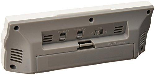 RHYTHM Loud Alarm Clock, Radio-Controlled, Digital, 20 Sounds & Double Alarm, Fit Butler Juke, White