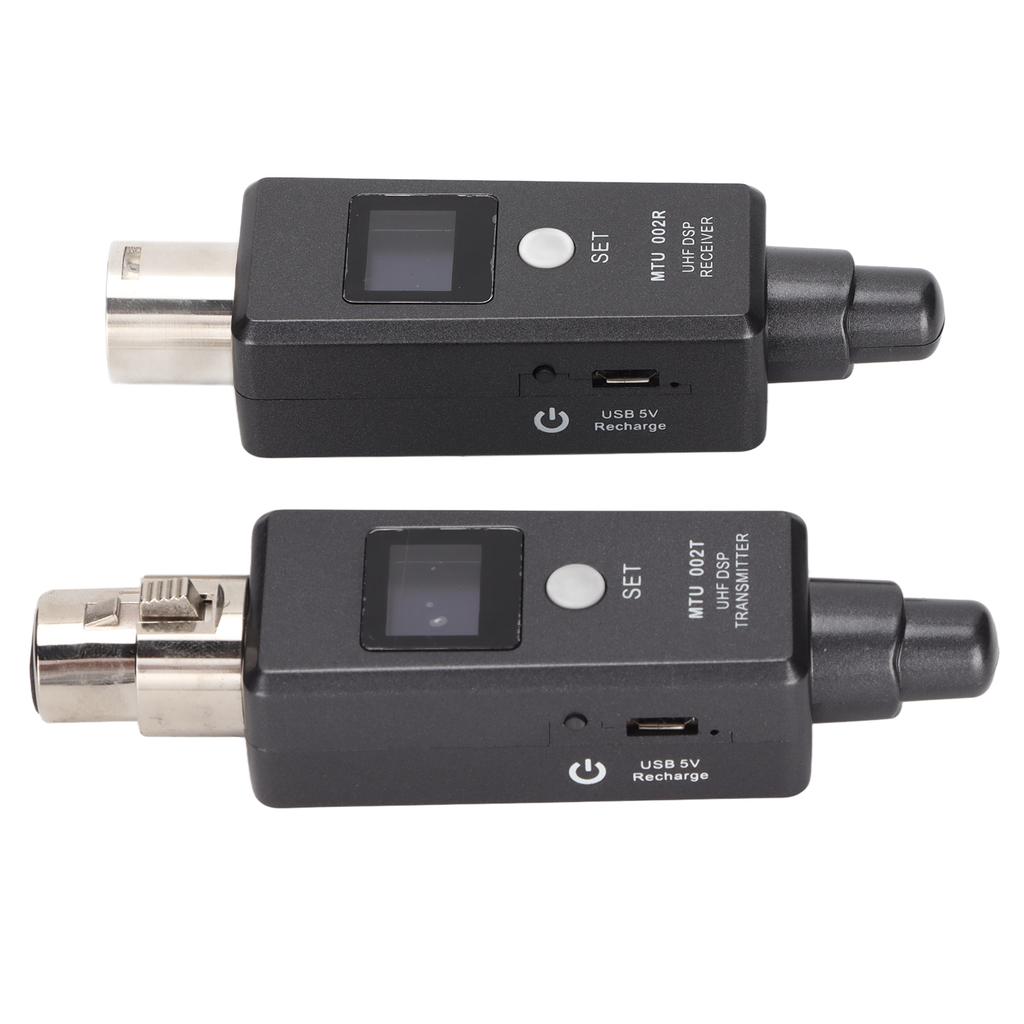 Wireless Microphone Adapter Rechargeable Wireless Microphone XLR Transmitter Receiver for Sound Mixe