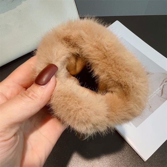 1 Pair Women Winter Touch Screen Gloves Fleece Lined Warm Gloves Thermal Faux Suede Gloves with Faux Fur Cuff for Girls Ladies