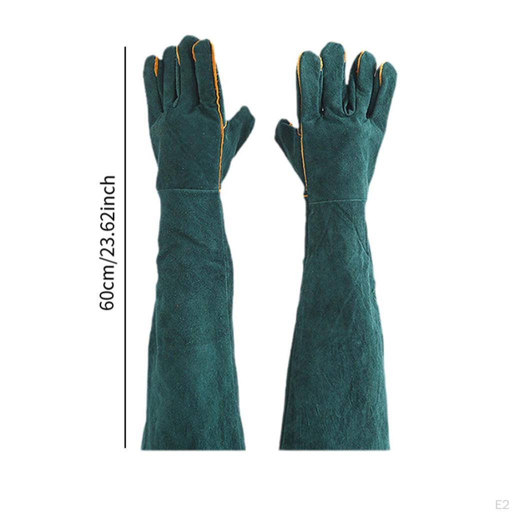 Hitzebeständige Schweißerhandschuhe, Handschutz, Langärmeliger Arbeitsabrieb Grill