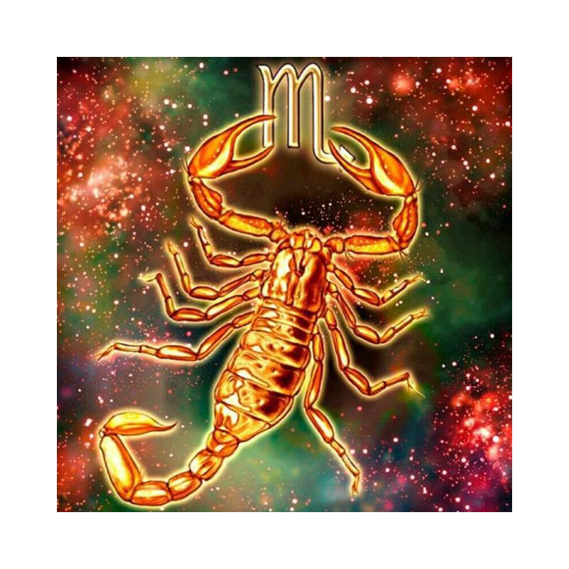 Peinture diamant 5D, cercle complet, mosaïque de dessin animé, peinture en cristal, Constellation, Art, décoration de salon et de chambre à coucher