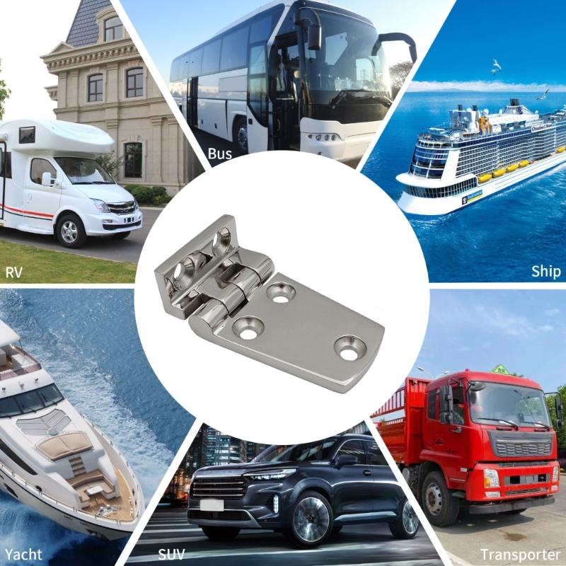 316 Stainless Steel Cabin Door Hinge Polished Finish Door Hinges Saltwater Resistant Door Hinge Replacement for Boats