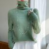 For Autumn and Winter Piled Turtleneck Sweaters Trendy Cut-out Knitted Sweaters for Women and Solid-color Casual Pullovers