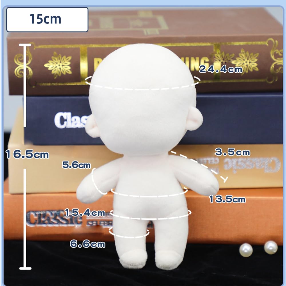 niannyyhouse 10cm 13cm 15cm 20cm 30cm 40cm Stuffed Animal Standing Sitting Doll No Attributes Doll Cotton Doll Dress Up (15cm-No Skeleton)