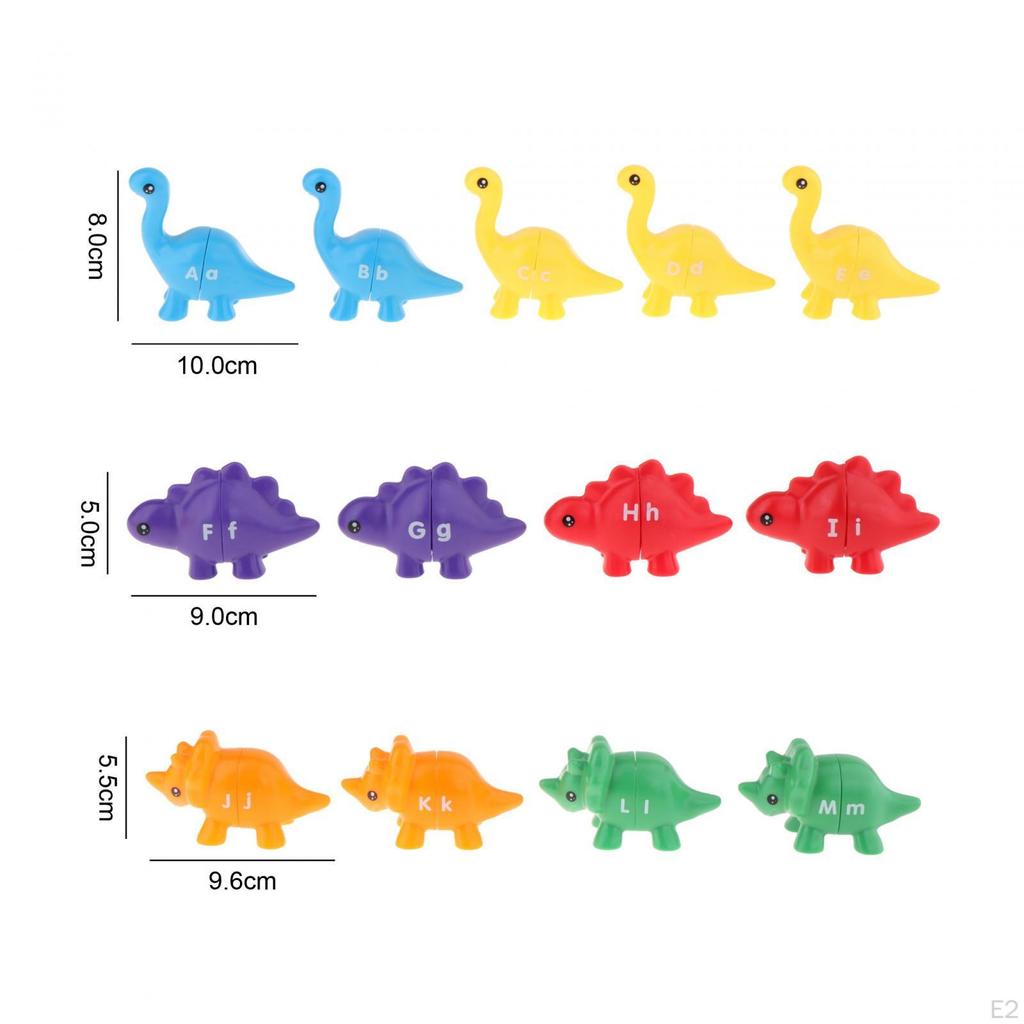 Counting Dinosaur Toy Double Sided Toys Fine Motor for Communication