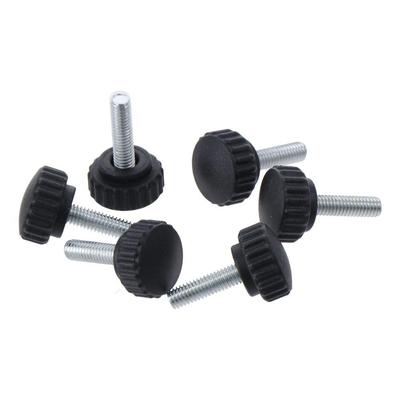 Perillas de Sujeción Negras M6 x 20mm Perillas Moleteadas Perillas de Perno Manual Duraderas para Retirar Rápidamente