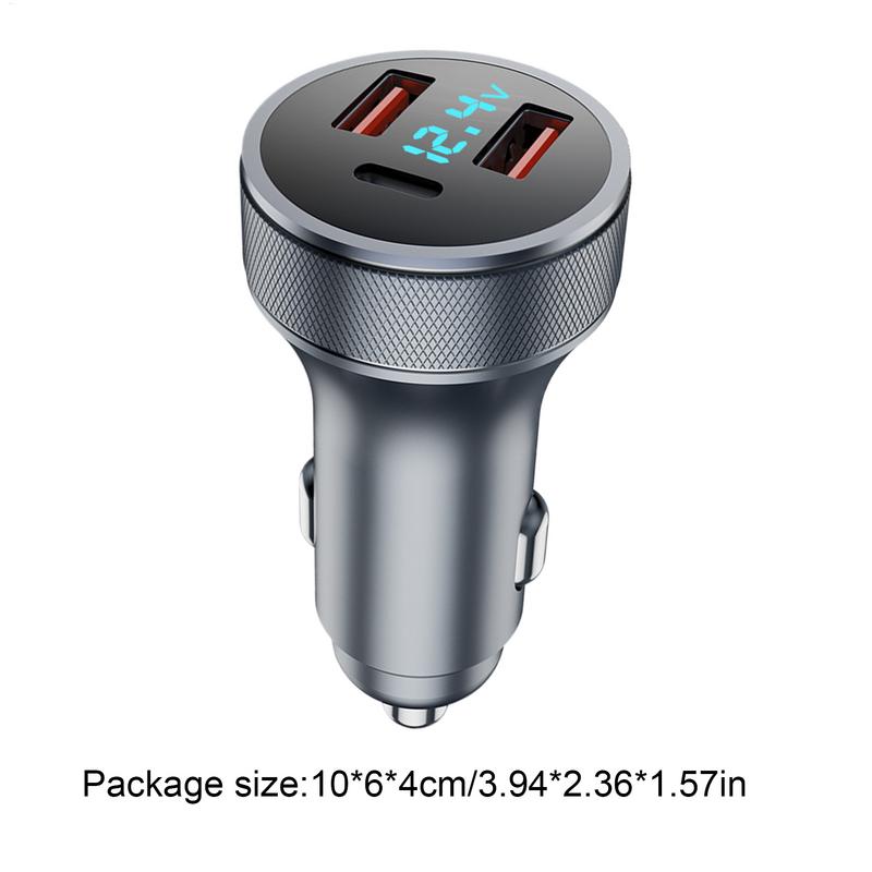 Car Charger Adapter Safe High-Speed Charging Car Phone Charger Car Charger With Led Digital Display For Vehicles Car SUVs