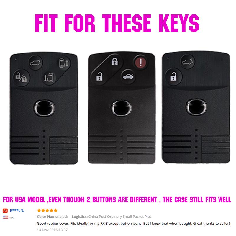 4 Button Car Key Cover For Mazda 2 3 5 Premacy Miata 6 8 RX8 MX5 M8 CX-7 CX-9 Verisa MPV