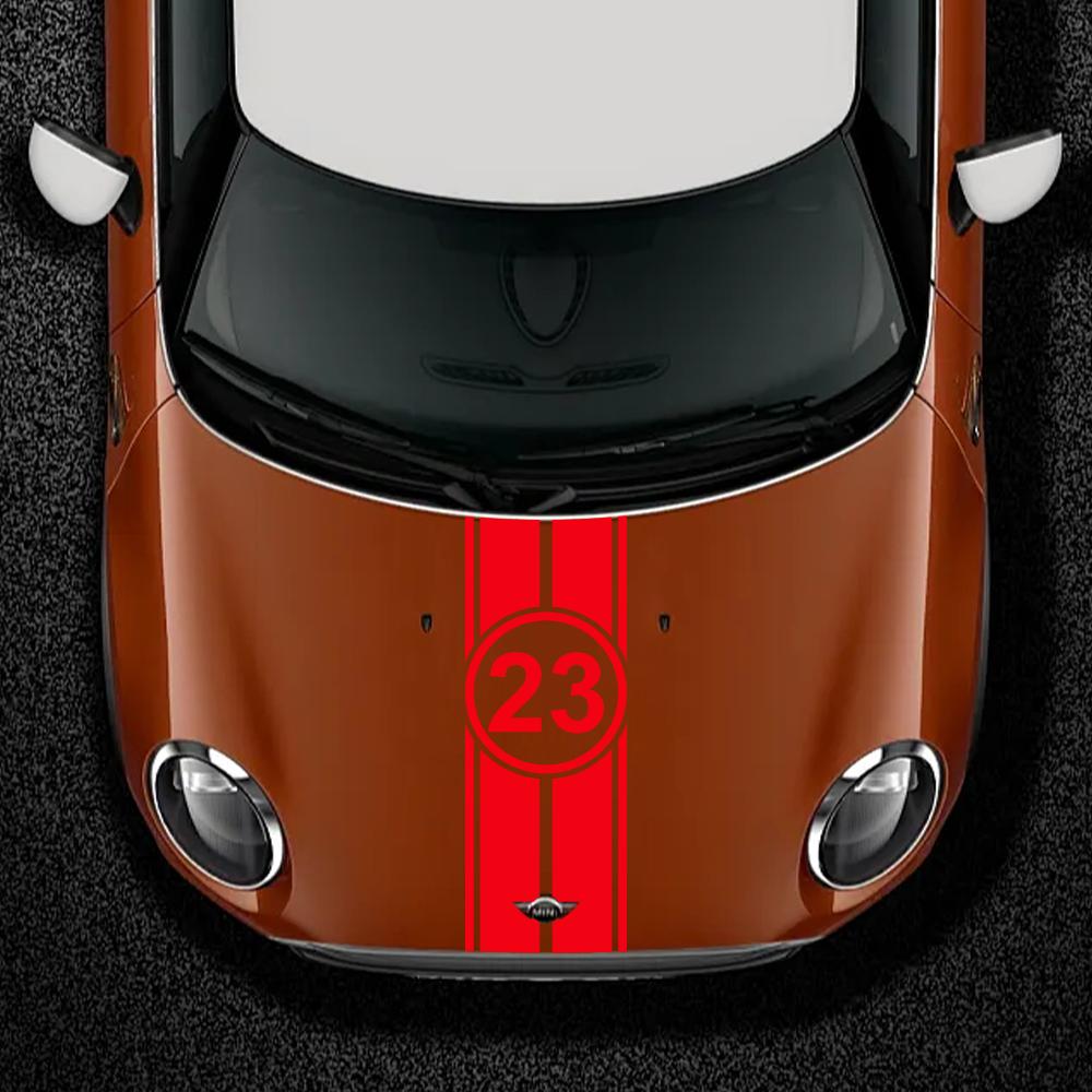 Adesivos de Números 23 para Capô, Motor, Porta-malas Traseiro de Carro Para Mini Cooper One d Clubman F54 F55 F56 F60 R56 R60 R61 Acessórios de Carro